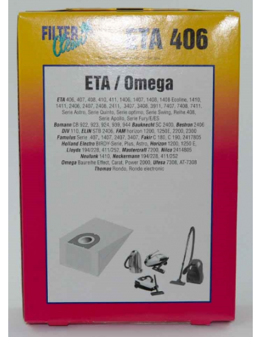 Vacuum Cleaner Bag ETA406 5 pcs. + 2 Filters