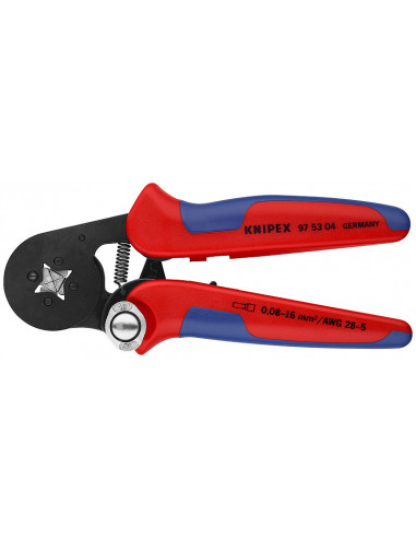 Self-Adjusting Crimping Pliers for End Sleeves (ferrules) with lateral access 0.08 - 10.0 mm², KNIPEX 97 53 04