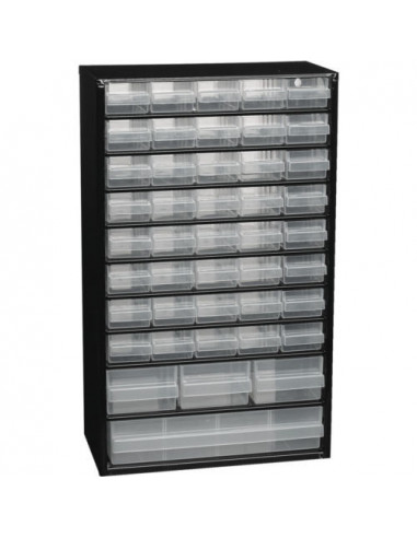 Compartment Cabinet with Drawers 510x306x150mm 40+3+1, RAACO 132114