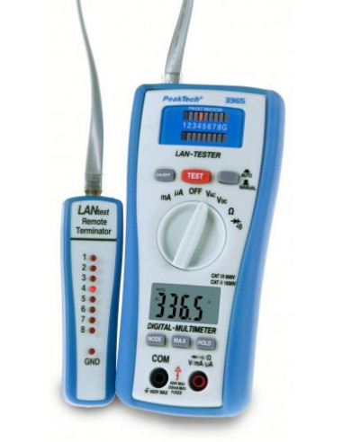 Мультиметр цифровой с LAN-тестером P3365
