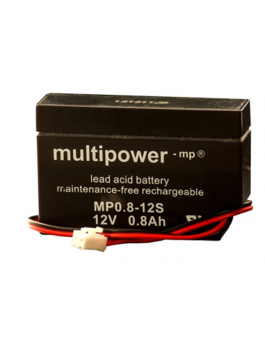 Lead acid battery 12V 0.8Ah, Multipower MP0.8-12JST