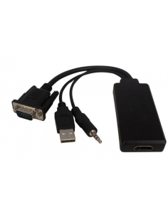 HDMI Converter to VGA + AUDIO + USB Cable