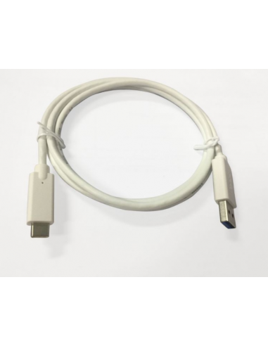 USB C 3.1 to USB A 3.0 Data and Charging Cable, 1m, White