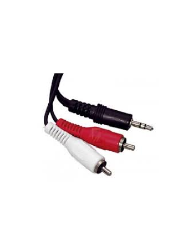 Cable 3.5mm stereo plug male to 2xRCA plug male 3m