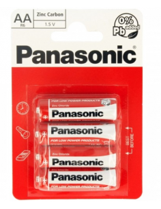 PANASONIC Zinc Carbon Battery AA LR6 4 pcs R6RZ/4BP