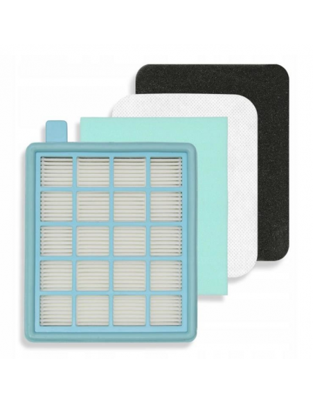 Wessper 2 Pack Replacement Filter Kit for Philips PowerPro Active and Compact Series Vacuum Cleaners replacement FC8058/01 