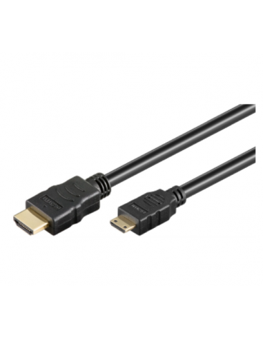 Кабель mini HDMI на HDMI 1.3 Ethernet, 2м, черный