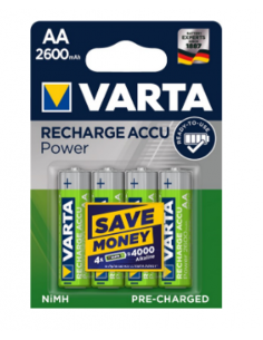 Rechargeable Battery VARTA AA R6 1.2V 2600mAh 4 pcs, 5716101404