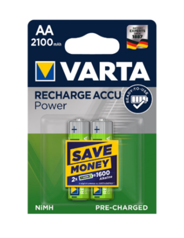 Rechargeable Battery VARTA AA R6 1.2V 2100mAh 2 pcs, HR06