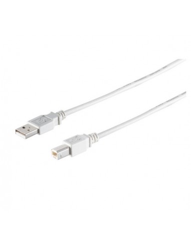 Printer Cable USB 2.0 A  to USB B, 5m, white