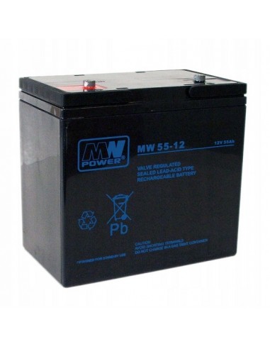 Lead Acid Battery 12V 55Ah 226x135x214mm MW55-12 MW POWER