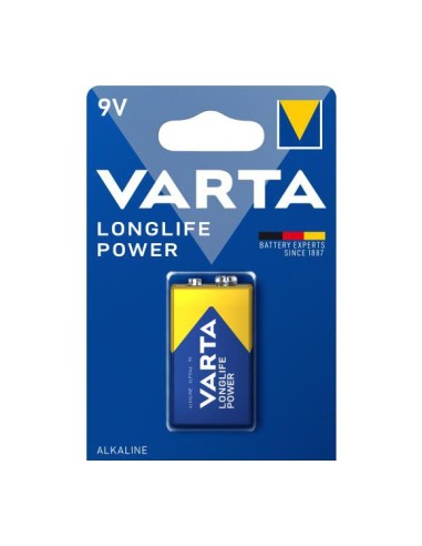 VARTA Longlife Power Alkaline baterija 9V 6LR61 PP3, 4922121411