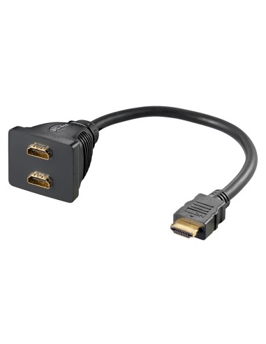 HDMI Splitter 1xMale To 2x Female, 0.20m, Gold Plated